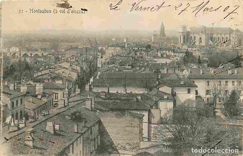 Postais: France - 82 - Montauban - A vol d'oiseau - Oblit&eacute;ration ronde de 1907 - CPA - Voir Scans Recto-Verso