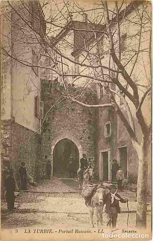 Postkarten: France - 06 - La Turbie - Portrait Romain - Anim&eacute;e - Anes - Oblit&eacute;ration ronde de 1924 - CPA - Voir