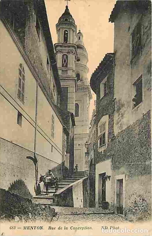 Postkarten: France - 06 - Menton - Rue de la Conception - Anim&eacute;e - Anes - Correspondance - CPA - Voir Scans Rect