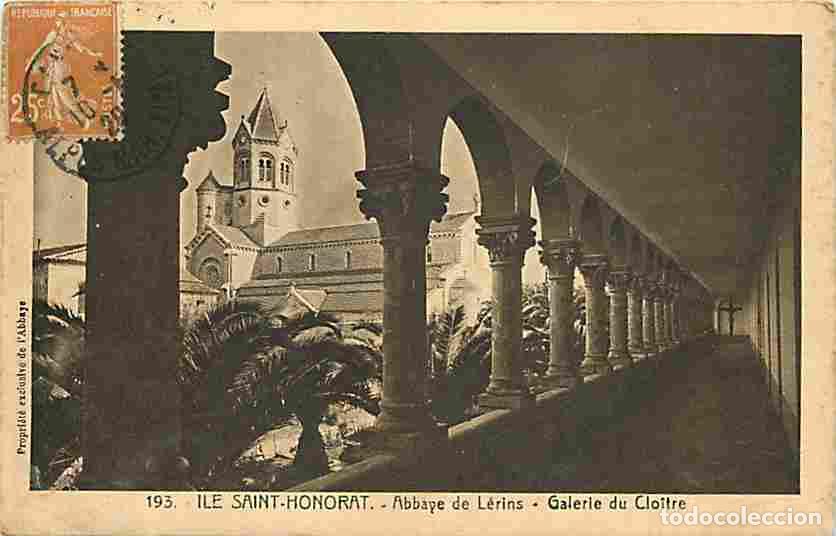 Postkarten: France - 06 - Ile Saint Honorat - Abbaye de L&eacute;rins - Galerie du Cloitre - Oblit&eacute;ration ronde de 1929