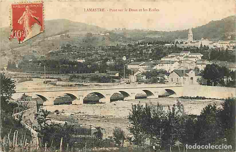 Postkarten: France - 07 - Lamastre - Pont sur le Doux et les Ecoles - CPA - Voir Scans Recto-Verso