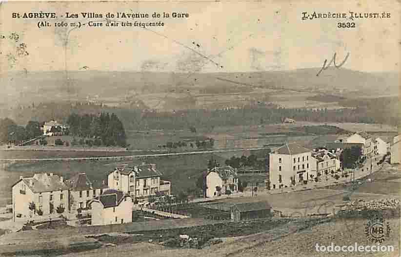 Postkarten: France - 07 - Saint Agr&egrave;ve - Les Villas de l'Avenue de la Gare - Correspondance - Oblit&eacute;ration ronde
