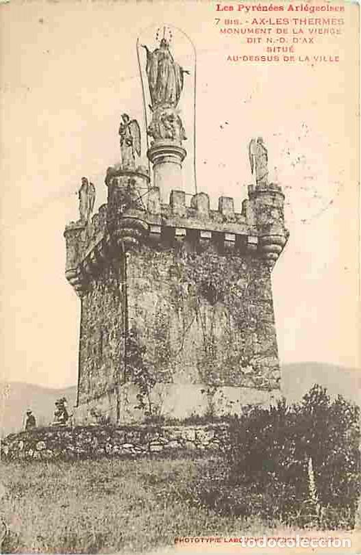 Postkarten: France - 09 - Ax les Thermes - Monument de la Vierge - Anim&eacute;e - Oblit&eacute;ration ronde de 1934 - CPA - V