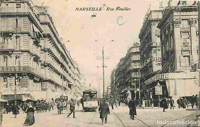 Postales: France - 13 - Marseille - Rue Noailles - Anim&eacute;e - Tramway - Etat pli visible - CPA - Voir Scans Rect