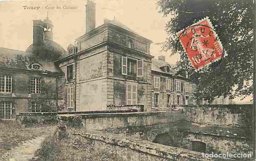 Postales: France - 89 - Toucy - Cour du Ch&acirc;teau - Oblit&eacute;ration ronde de 1913 - CPA - Voir Scans Recto-Verso