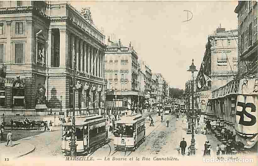 Postales: France - 13 - Marseille - La Bourse et la Rue Cannebi&egrave;re - Anim&eacute;e - Tramway - Carte Neuve - CPA - Vo