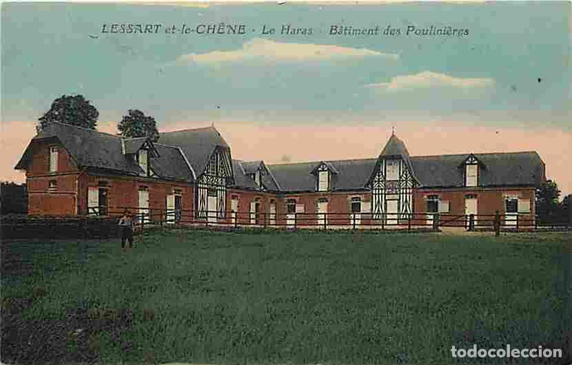 Postais: France - 14 - Lessart le Chene - Le Haras - Batiment des Poulini&egrave;res - Anim&eacute;e - Coloris&eacute;e - Voyag&eacute;e