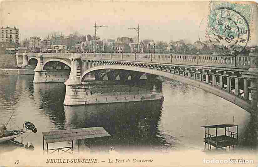 Postais: France - 92 - Neuilly sur Seine - Le Pont de Courbevoie - Oblit&eacute;ration ronde de 1905 - CPA - Voir Sc