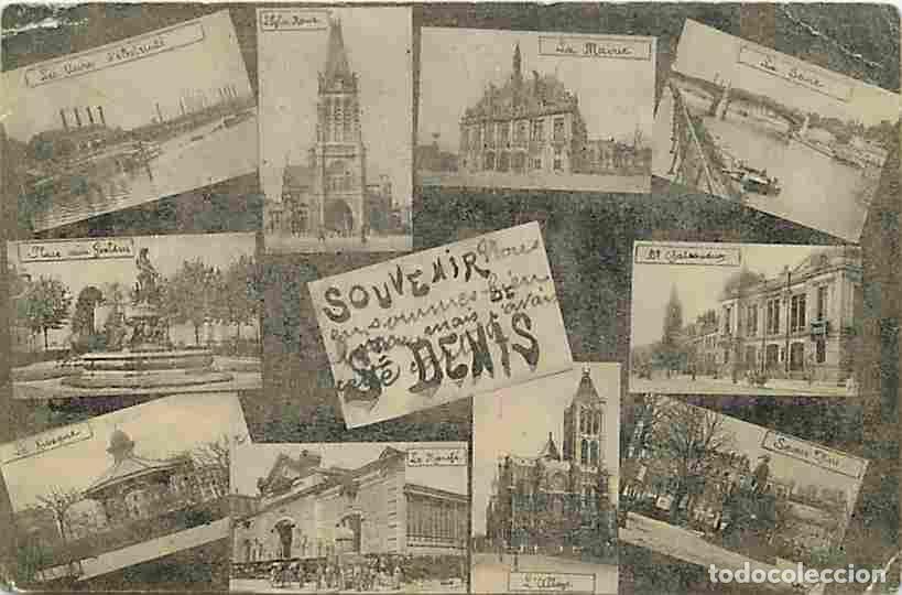 Cartoline: France - 93 - Saint Denis - Souvenir de Saint Denis - Multivues - Correspondance - Etat pli visible