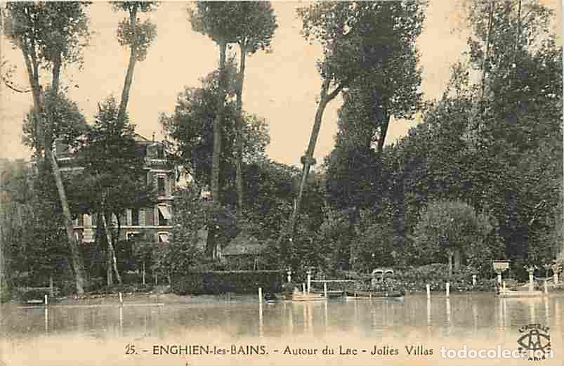 Cartes Postales: France - 95 - Enghien les Bains - Autour du Lac - Jolies Villas - Oblit&eacute;ration ronde de 1928 - CPA -