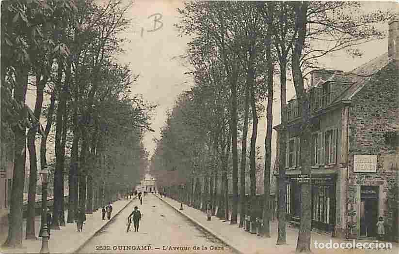 Cartes Postales: France - 22 - Guingamp - Avenue de la Gare - Anim&eacute;e - Etat l&eacute;ger pli visible - CPA - Voir Scans Rect
