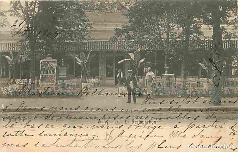 Cartes Postales: France - 03 - Vichy - La Restauration - Anim&eacute;e - Pr&eacute;curseur - Oblit&eacute;ration ronde de 1903 - CPA - Voi
