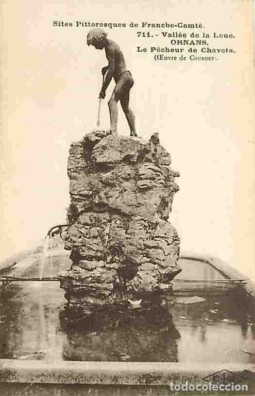 Cartoline: France - 25 - Ornans - Le P&ecirc;cheur de Chavots - Sculpture - CPA - Voir Scans Recto-Verso
