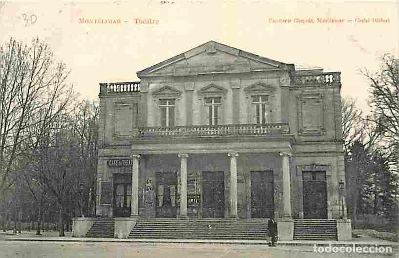 Cartoline: France - 26 - Mont&eacute;limar - Le Th&eacute;atre - Anim&eacute;e - Oblit&eacute;ration ronde de 1904 - CPA - Voir Scans Recto
