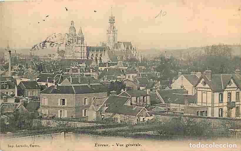 Postkarten: France - 27 - Evreux - Vue G&eacute;n&eacute;rale - Oblit&eacute;ration ronde de 1906 - Etat l&eacute;g&egrave;rement &eacute;corn&eacute;e en bas &agrave;