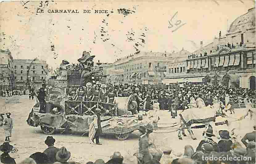 Postcards: France - 06 - Nice - Carnaval de Nice 1921 - Anim&eacute;e - Char - Oblit&eacute;ration ronde de 1929 - CPA - Voir