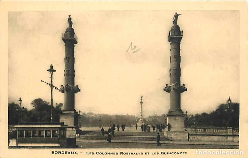 Postales: France - 33 - Bordeaux - Les Colonnes Rostrales et les Quinconces - Anim&eacute;e - Tramway - Carte Neuve -