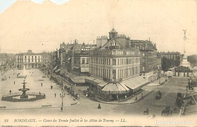 Postales: France - 33 - Bordeaux - Le Cours du 30 Juillet et les All&eacute;es de Tourny - Anim&eacute;e - Etat d&eacute;coupage ma