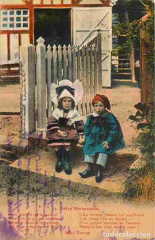 Postkarten: France - 14 - Calvados - Notre Normandie - Anim&eacute;e - Coloris&eacute;e - Enfants - CPA - Voir Scans Recto-Ver