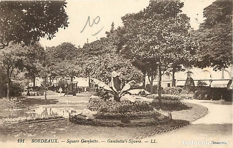 Postkarten: France - 33 - Bordeaux - Square Gambetta - Anim&eacute;e - Oblit&eacute;ration ronde de 1923 - CPA - Voir Scans Re