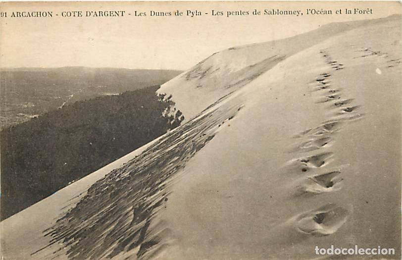 Postales: France - 33 - Arcachon - Les Dunes du Pyla - Les pentes de Sablonney , l'Oc&eacute;an et la Foret - CPA - V