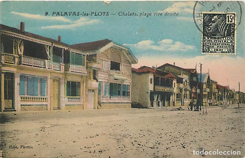 Postales: France - 34 - Palavas les Flots - Chalets - Plage rive droite - Coloris&eacute;e - CPA - Voir Scans Recto-V