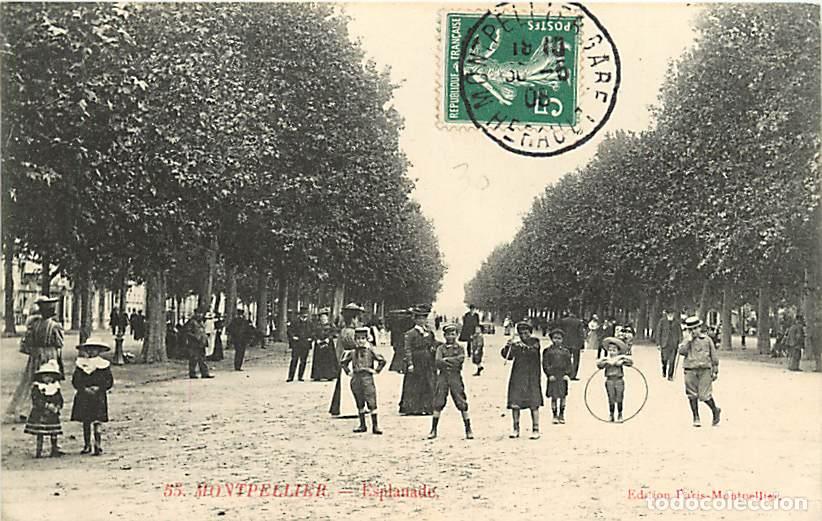Postales: France - 34 - Montpellier - Esplanade - Anim&eacute;e - Oblit&eacute;ration ronde de 1908 - CPA - Voir Scans Recto