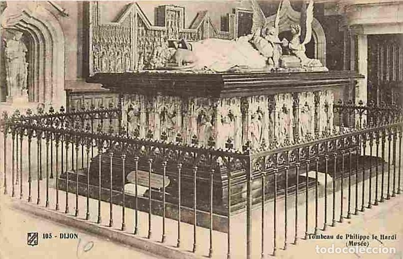 Cartoline: France - 21 - Dijon - Tombeau de Philippe le Hardi ( Mus&eacute;e ) - Correspondance - Oblit&eacute;ration ronde d