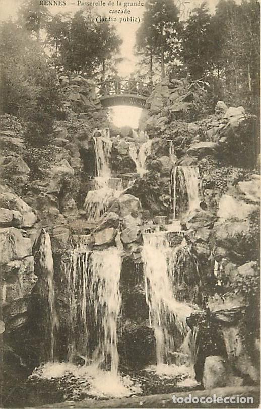 Cartes Postales: France - 35 - Rennes - Passerelle de la grande cascade du jardin public - Anim&eacute;e - CPA - Voir Scans