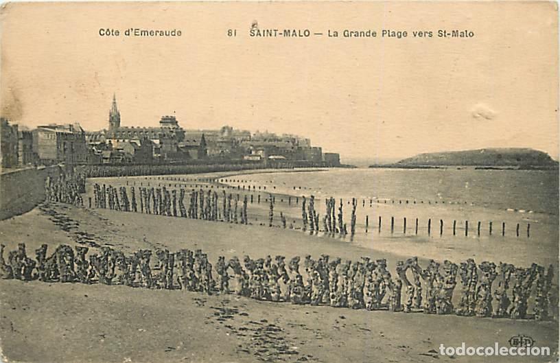 Postais: France - 35 - Saint Malo - La Grande Plage vers Saint-Malo - CPA - Voir Scans Recto-Verso