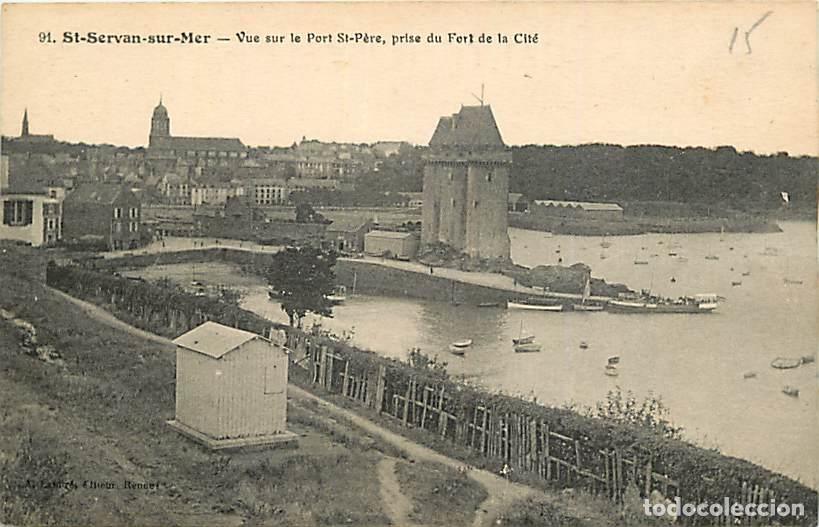 Postales: France - 35 - Saint Servan sur Mer - Vue sur le Port St-P&egrave;re, prise du Fort de la Cit&eacute; - CPA - Voir