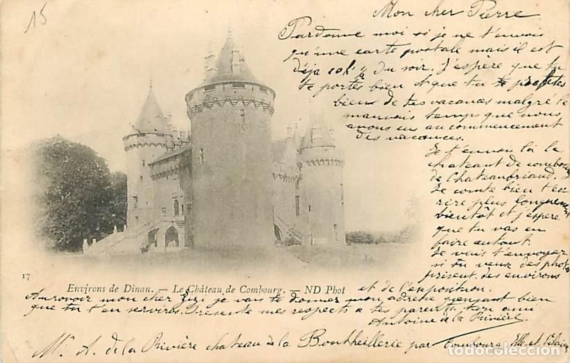 Postales: France - 35 - Combourg - Le Ch&acirc;teau de Combourg - Pr&eacute;curseur - Oblit&eacute;ration ronde de 1900 - Voir Tim