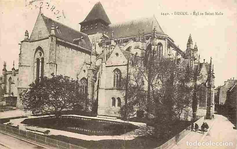Postales: France - 22 - Dinan - Eglise Saint Malo - Anim&eacute;e - Oblit&eacute;ration ronde de 1934 - CPA - Voir Scans Rec