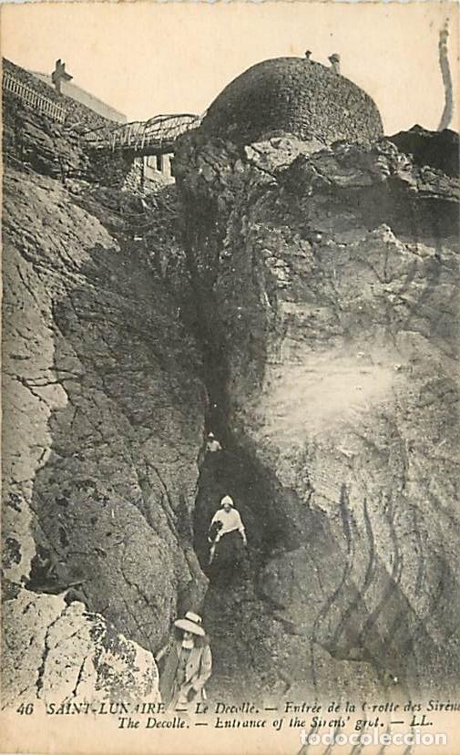 Postales: France - 35 - Saint Lunaire - Le D&eacute;coll&eacute; - Entr&eacute;e de la Grotte des Sir&egrave;nes - Anim&eacute;e - Oblit&eacute;ration r