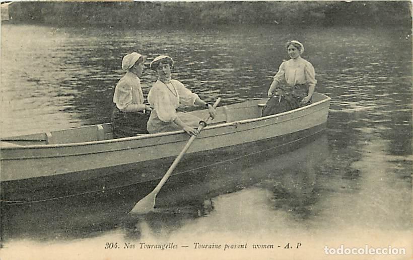 Cartes Postales: France - 37 - Indre et Loire - Nos Tourangelles - Anim&eacute;e - Canotage - Folklore - CPA - Voir Scans Re