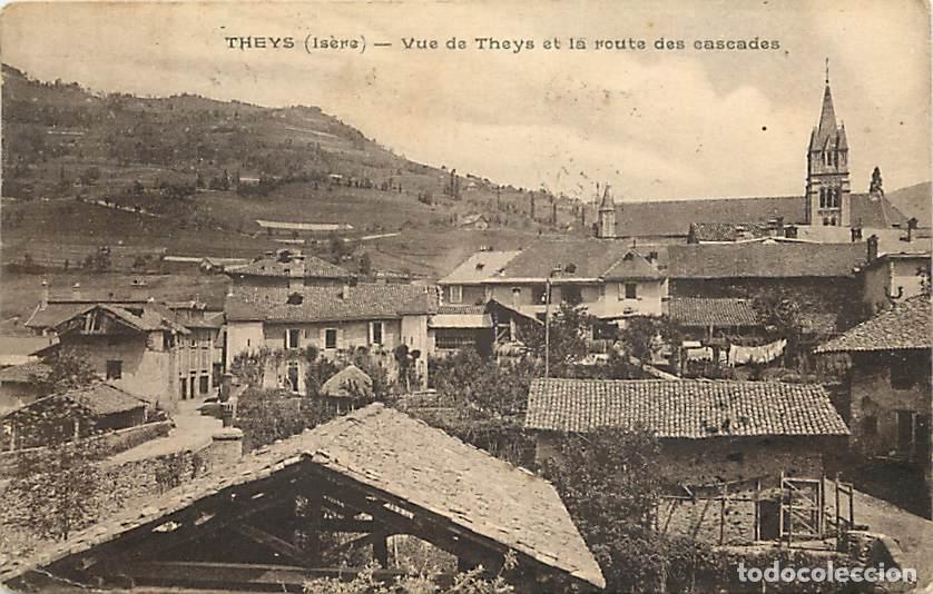 Postcards: France - 38 - Theys - Vue de Theys et la Route des Cascades - Oblit&eacute;ration ronde de 1928 - CPA - Voi