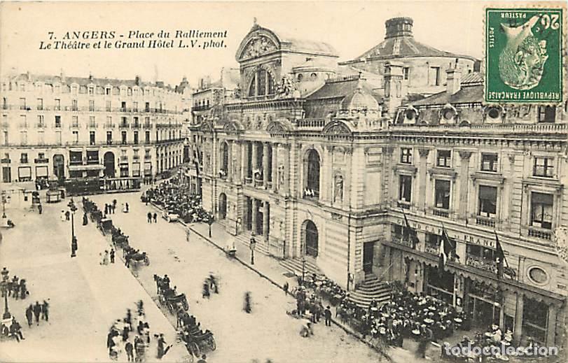 Postcards: France - 49 - Angers - Place du Ralliement, le Grand H&ocirc;tel et le Th&eacute;&acirc;tre - Anim&eacute;e - CPA - Voir Scans