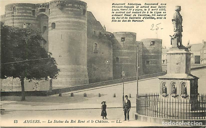 Postales: France - 49 - Angers - La Statue du Roi Ren&eacute; et le Ch&acirc;teau - Anim&eacute;e - Carte Neuve - CPA - Voir Scans
