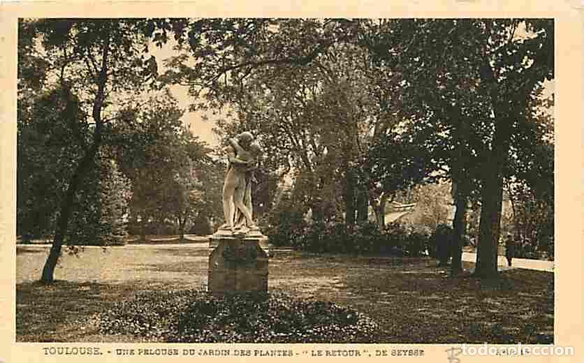 Postales: France - 31 - Toulouse - Une pelouse du Jardin des Plantes - Le Retour de Seysse - Sculpture - Baise