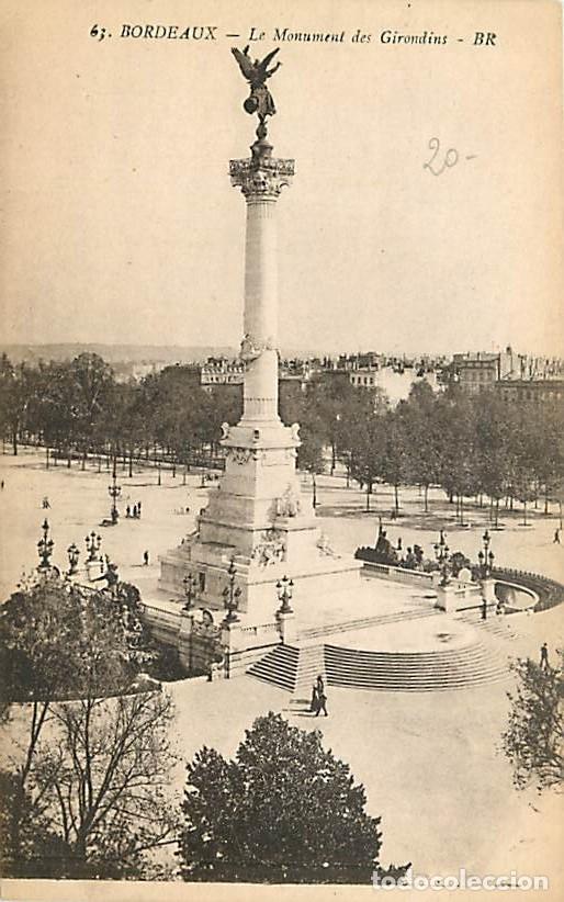 Cartoline: France - 33 - Bordeaux - Monument des Girondins - Anim&eacute;e - Correspondance - CPA - Voir Scans Recto-V