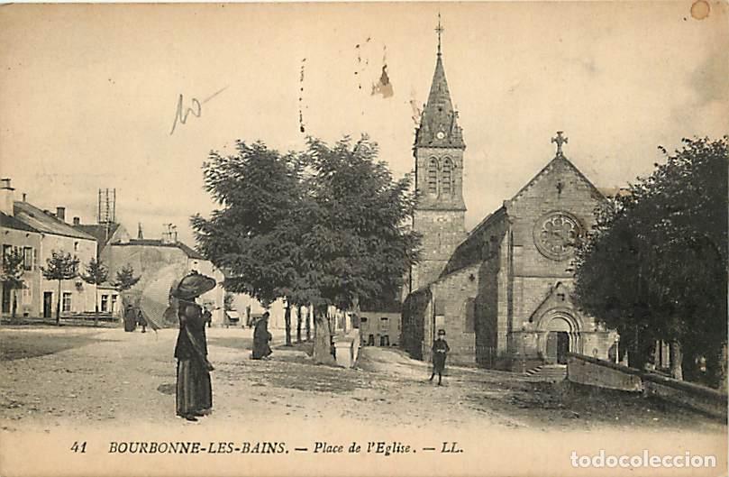 Postales: France - 52 - Bourbonne les Bains - Place de l'Eglise - Anim&eacute;e - CPA - Voir Scans Recto-Verso
