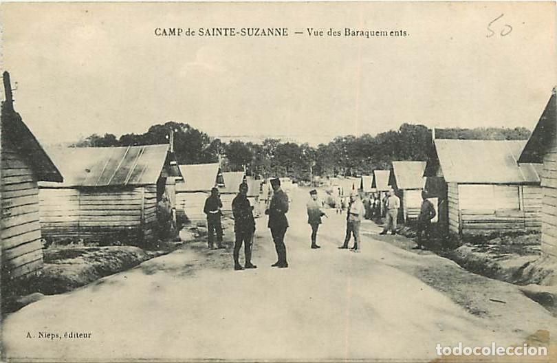 Postales: France - 53 - Sainte Suzanne - Camp de Sainte Suzanne - Vue des Baraquements - Anim&eacute;e - Correspondan