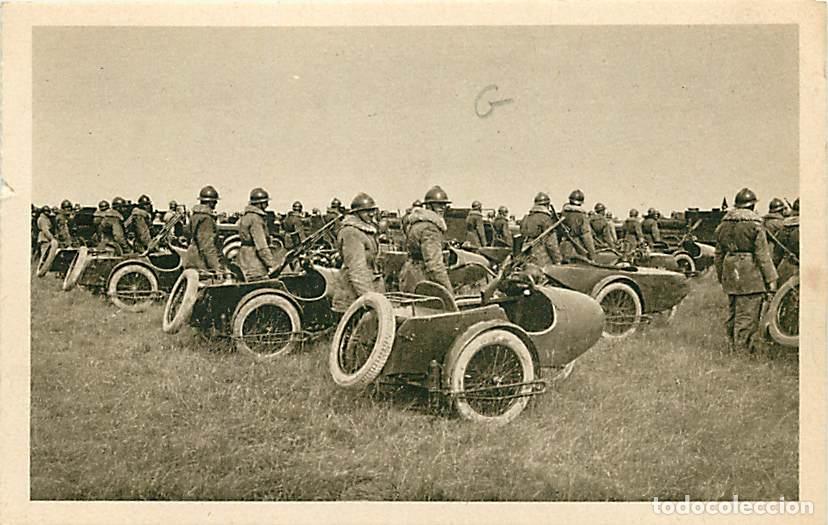 Postales: France - 51 - Mourmelon le Grand - Side-Cars des Unit&eacute;s motoris&eacute;es - Anim&eacute;e - Militaria - CPA - Voir