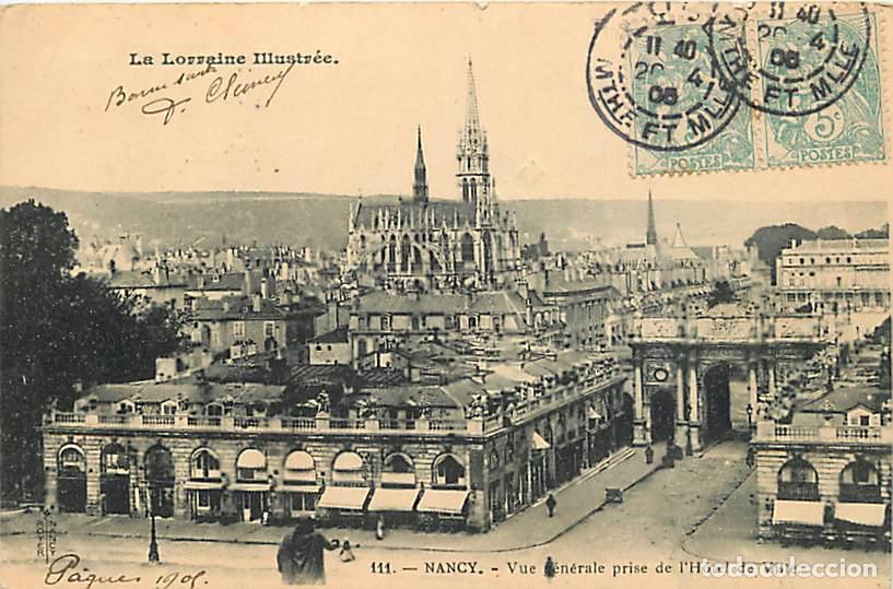 Postais: France - 54 - Nancy - Vue G&eacute;n&eacute;rale prise de l'Hotel de Ville - Anim&eacute;e - Correspondance - Oblit&eacute;ratio