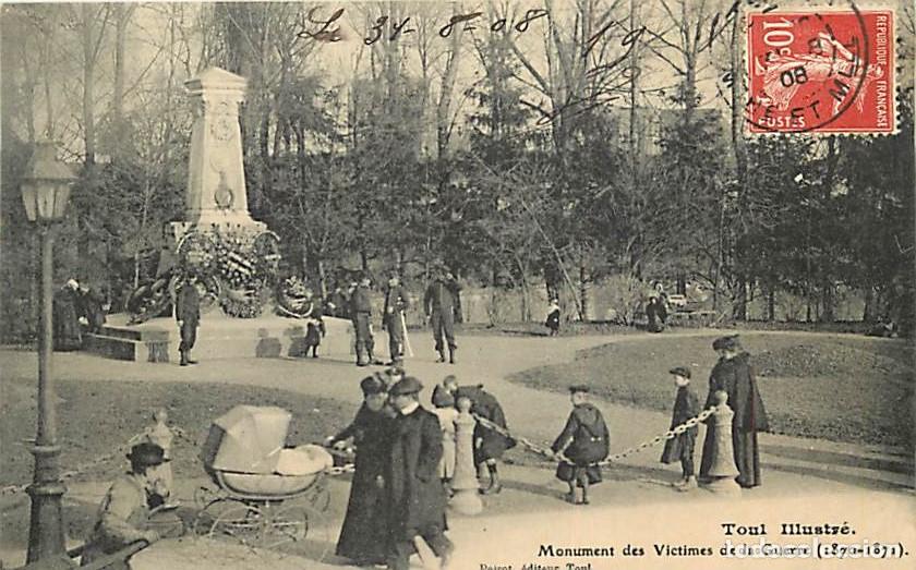 Postais: France - 54 - Toul - Monument des Victimes de Ja Guerre (1870-1871) - Anim&eacute;e - Correspondance - Obli
