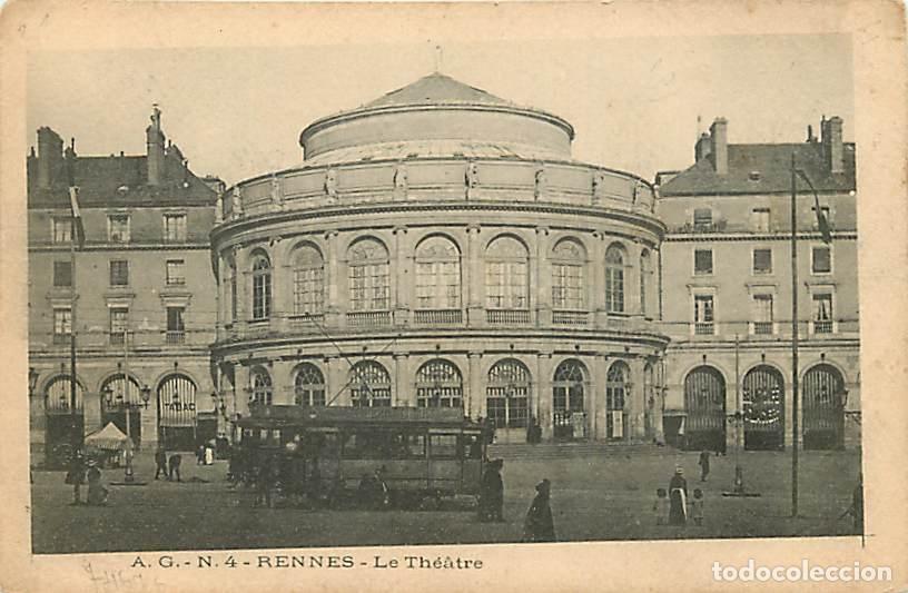 Postais: France - 35 - Rennes - Le Th&eacute;&acirc;tre - Anim&eacute;e - Tramway - Pr&eacute;curseur - CPA - Voir Scans Recto-Verso