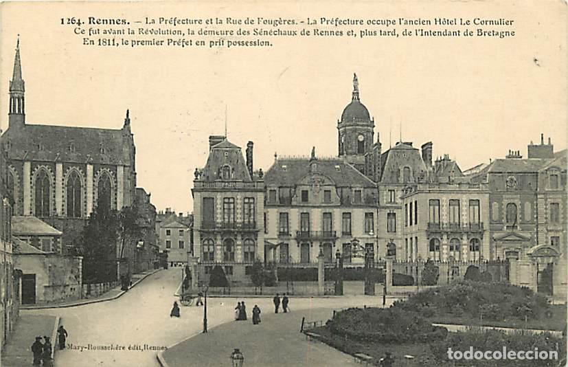 Postales: France - 35 - Rennes - La Pr&eacute;fecture et la Rue de Foug&egrave;res - Anim&eacute;e - Correspondance - CPA - Voir Sc