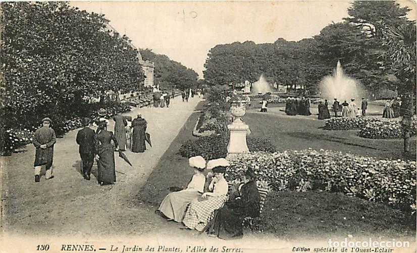 Postales: France - 35 - Rennes - Le Jardin des Plantes, l'All&eacute;e des Serres - Anim&eacute;e - CPA - Voir Scans Recto-V