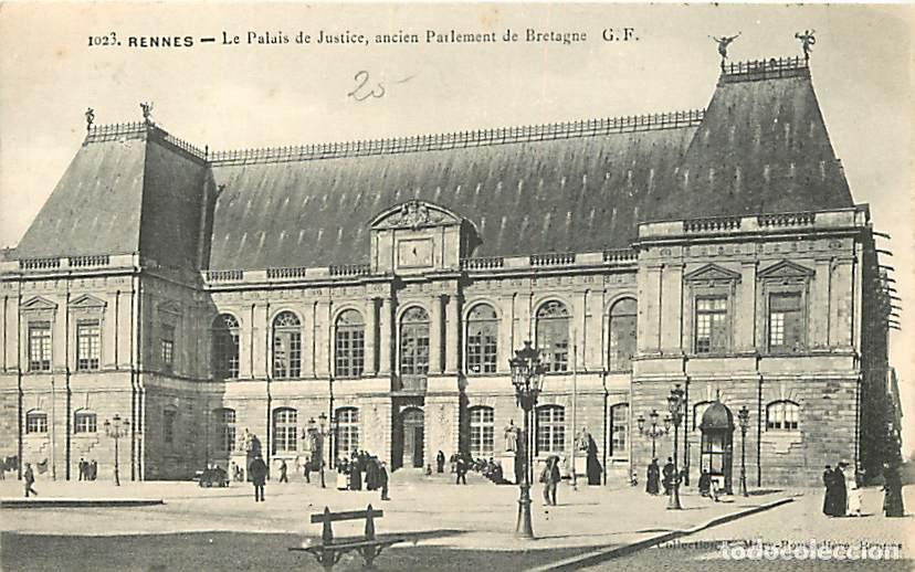 Postales: France - 35 - Rennes - Le Palais de Justice, ancien Parlement de Bretagne - Anim&eacute;e - Oblit&eacute;ration ro