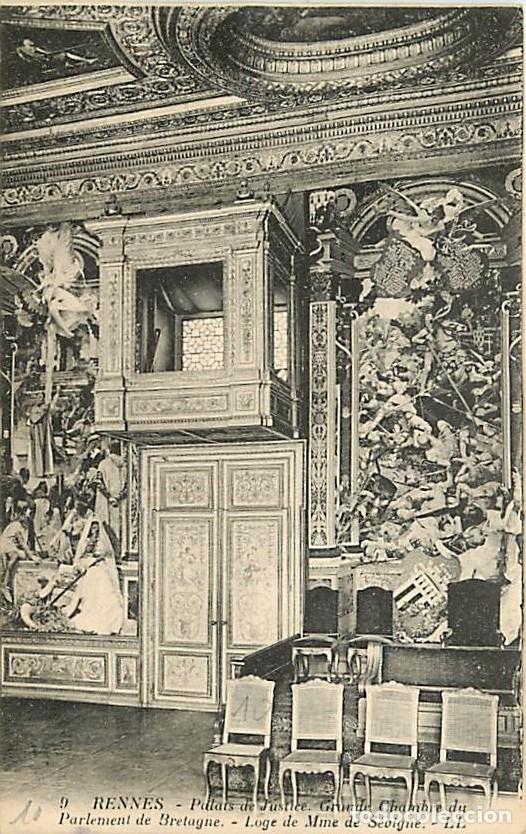 Postkarten: France - 35 - Rennes - Palais de Justice - Grande chambre du Parlement de Bretagne - Loge de Mme de